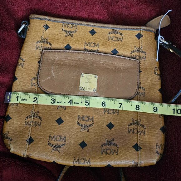 MCM Visetos Pebbled Leather Crossbody Bag - Picture 7 of 7